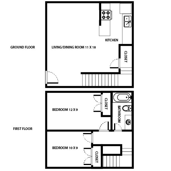 2 Bed 1.5 Bath Townhome - no WD